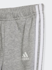 adidas Pink/Grey Kids Essentials 3-Stripes Tracksuit - Image 6 of 6