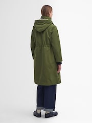 Barbour® Green Iris Waterproof 100% Cotton Longline Jacket - Image 2 of 7