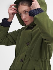 Barbour® Green Iris Waterproof 100% Cotton Longline Jacket - Image 4 of 7