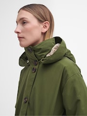 Barbour® Green Iris Waterproof 100% Cotton Longline Jacket - Image 5 of 7