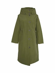 Barbour® Green Iris Waterproof 100% Cotton Longline Jacket - Image 7 of 7