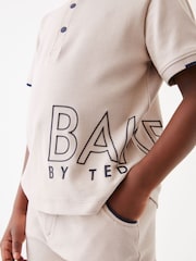 Baker by Ted Baker Stone Polo Shirt and Short Set - Image 4 of 8