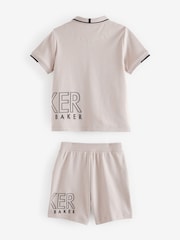 Baker by Ted Baker Stone Polo Shirt and Short Set - Image 6 of 8