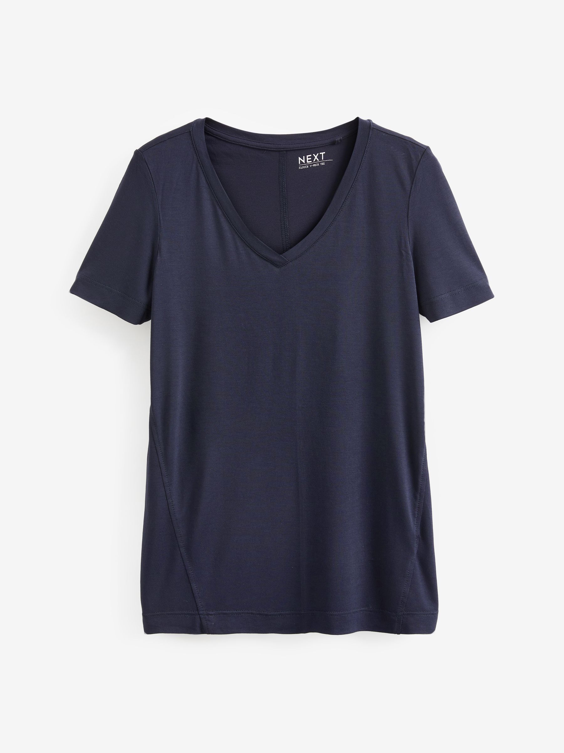 Buy Blue Navy Slouch V-Neck T-Shirt from Next USA