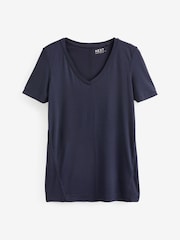 Blue Navy Slouch V-Neck T-Shirt - Image 4 of 5