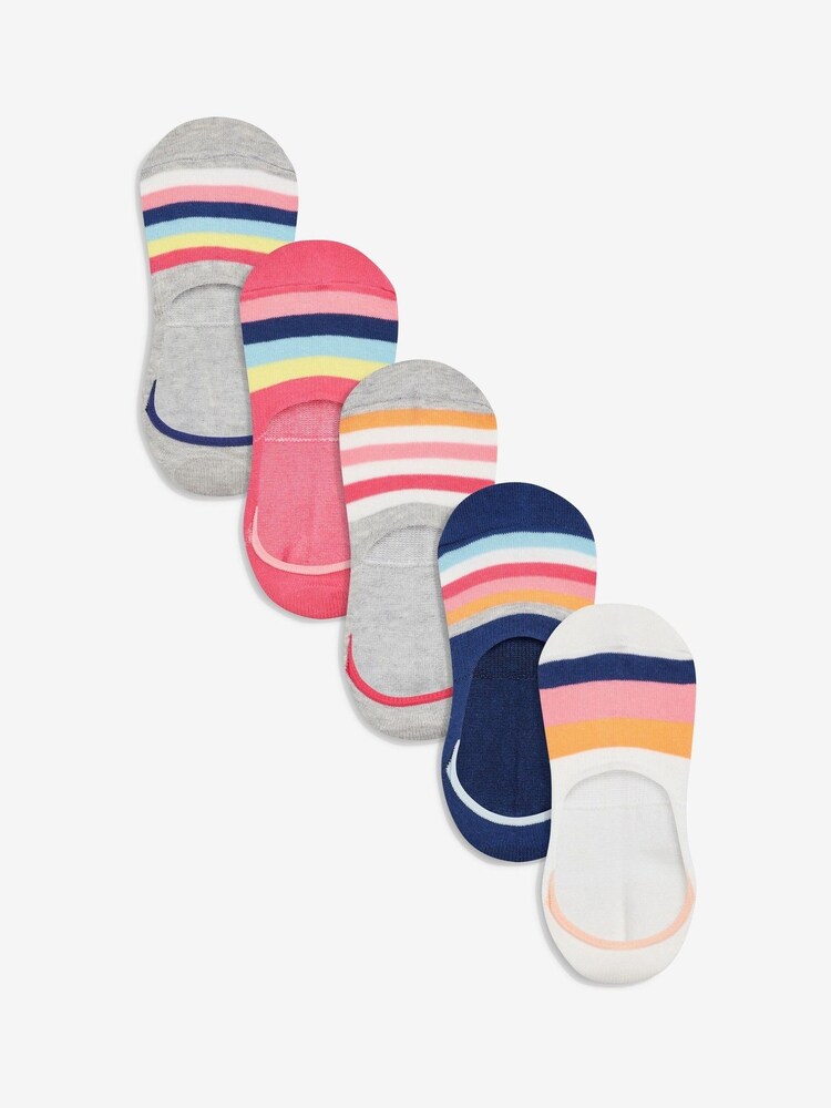 Multi Stripe Invisible Trainer Socks Five Pack - Image 1 of 1