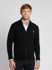 U.S. Polo Assn. Black Knitted Mens Cardigan - Image 1 of 8