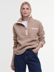 Barbour® Beige Beige Mersea 100% Cotton Sherpa Fleece - Image 1 of 7