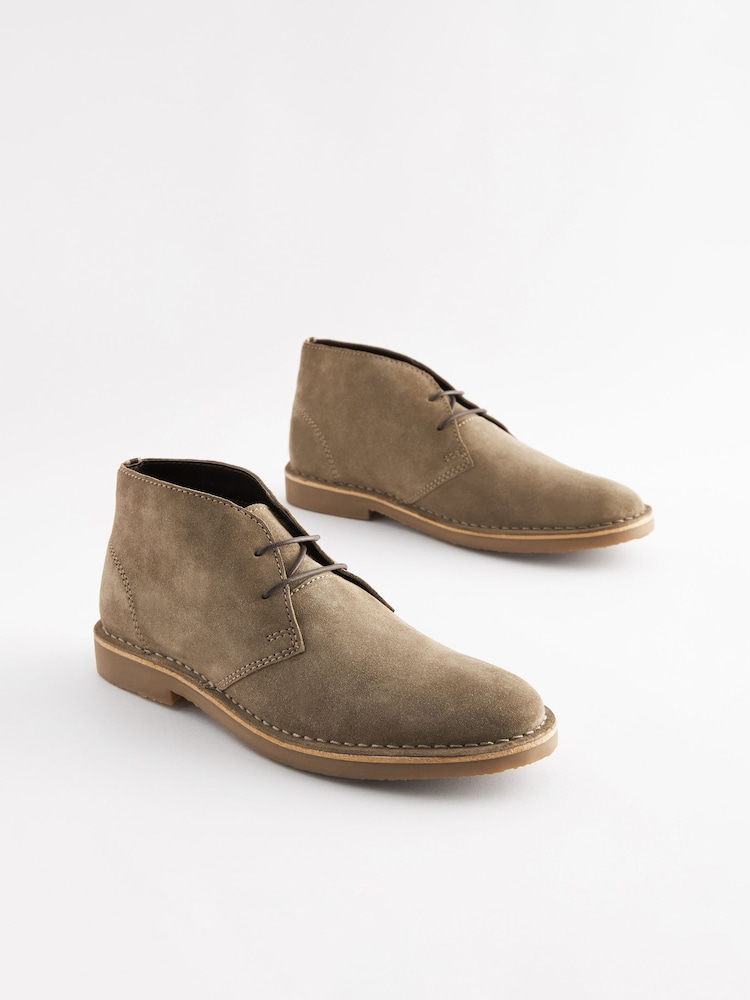 Grey Desert Boots - Image 1 of 5 Grey Desert Boots - Image 1 of 5