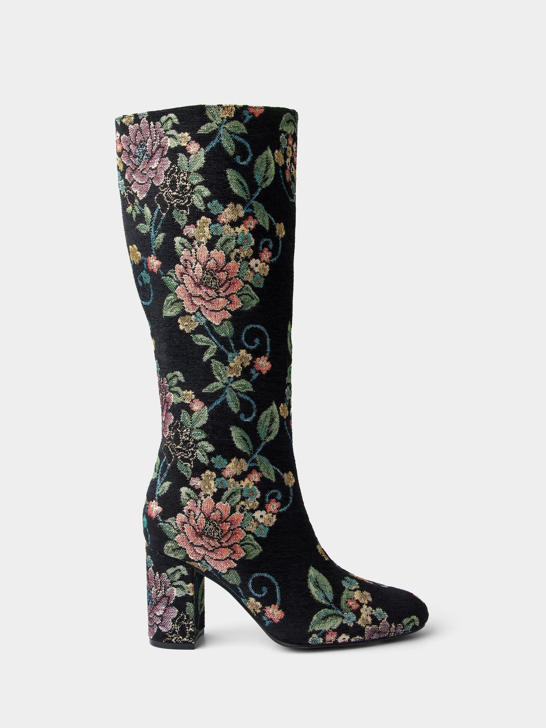 Joe Browns Women's Dare To Be Different Printed Long Boots in Black | Size: 8 - Image 2