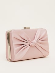 Phase Eight Pink Satin Knot Front Box Clutch - Image 4 of 7