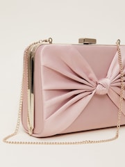 Phase Eight Pink Satin Knot Front Box Clutch - Image 6 of 7