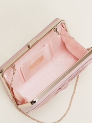 Phase Eight Pink Satin Knot Front Box Clutch - Image 7 of 7