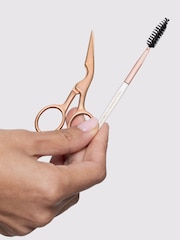 Tweezerman Pink Rose Gold Brow Shaping Scissors and Brush Set - Image 4 of 7