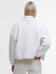 Barbour® Cream Cream Violetta Button Up 100% Cotton Fleece - Image 2 of 7