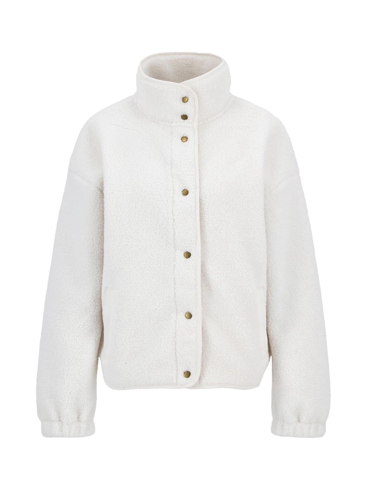 Barbour® Cream Cream Violetta Button Up 100% Cotton Fleece - Image 7 of 7