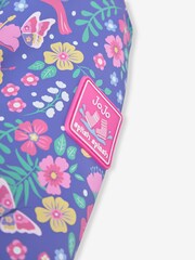 JoJo Maman Bébé Purple Bird Floral Cosy Waterproof Jacket - Image 6 of 6