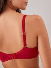Red/Black/Cream Non Pad Full Cup DD+ Microfibre Smoothing T-Shirt Bras 3 Pack - Image 5 of 10