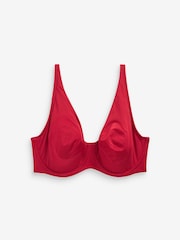 Red/Black/Cream Non Pad Full Cup DD+ Microfibre Smoothing T-Shirt Bras 3 Pack - Image 9 of 10