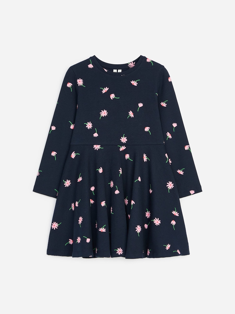 ARKET Blue Printed Jersey Dress - Image 1 of 3 ARKET Blue Printed Jersey Dress - Image 1 of 3
