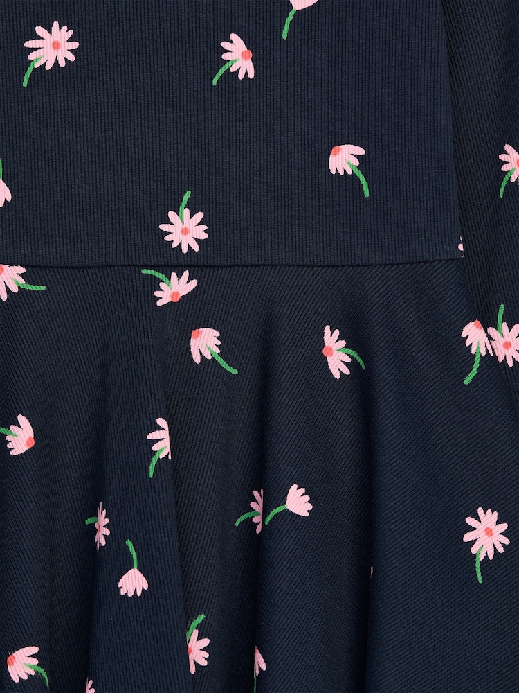 ARKET Blue Printed Jersey Dress - Image 3 of 3 ARKET Blue Printed Jersey Dress - Image 3 of 3