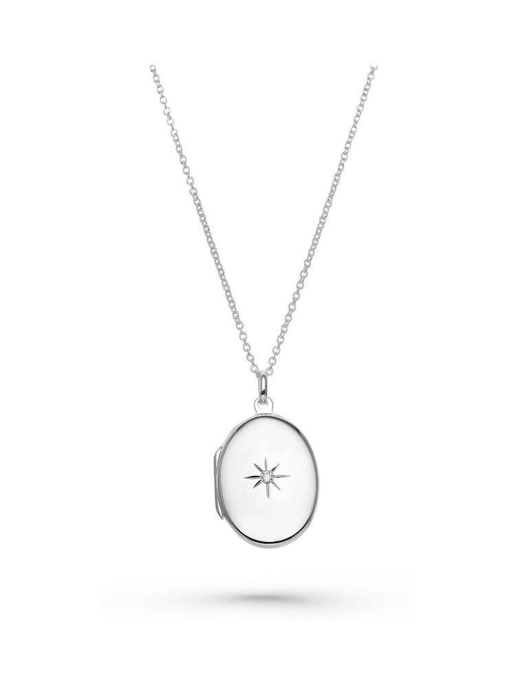 Beaverbrooks Cubic Zirconia Starburst Locket - Image 1 of 5