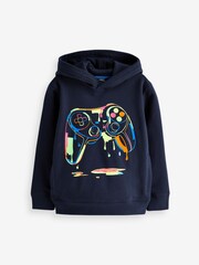 Blue Gaming Controller Graphic Hoodie (3-16yrs) - Image 1 of 3