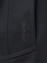 Barbour® Black Greta Showerproof Trench 100% Cotton Coat - Image 9 of 10