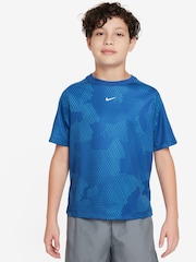 Nike Royal Blue Multi Dri-FIT Short Sleeve T-Shirt - Image 1 of 7