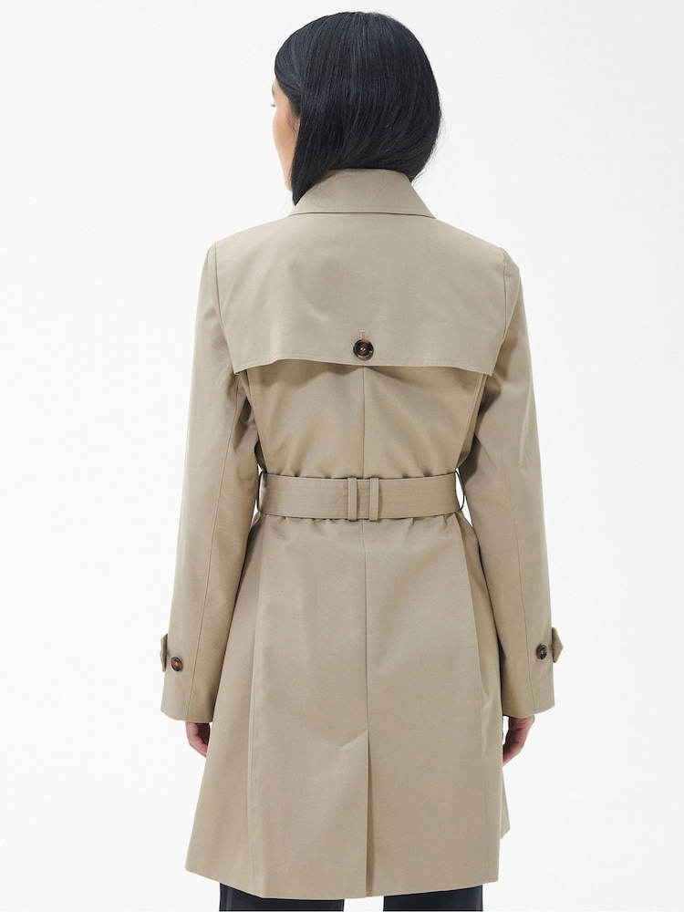 Barbour® Beige Greta Showerproof Trench 100% Cotton Coat - Image 2 of 9