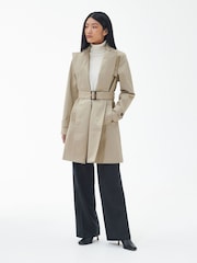 Barbour® Beige Greta Showerproof Trench 100% Cotton Coat - Image 5 of 9