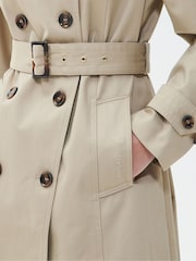Barbour® Beige Greta Showerproof Trench 100% Cotton Coat - Image 6 of 9