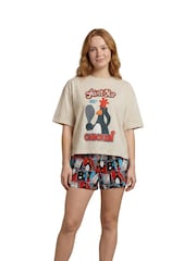 Vanilla Underground Red/Black Wallace And Gromit Short Sleeve Short Leg Pyjama Set - Image 1 of 8