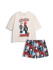 Vanilla Underground Red/Black Wallace And Gromit Short Sleeve Short Leg Pyjama Set - Image 3 of 8