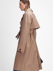 Barbour® Beige Gwyn Showerproof 100% Cotton Trench Coat - Image 4 of 7