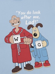 Vanilla Underground Blue Wallace And Gromit Short Sleeve Leg Pyjamas Set - Image 5 of 6