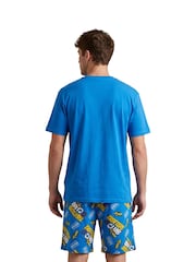 Vanilla Underground Blue Only Fools And Horses Trotters Club Short Sleeve Short Leg Pyjama Set - Image 2 of 8