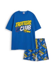Vanilla Underground Blue Only Fools And Horses Trotters Club Short Sleeve Short Leg Pyjama Set - Image 3 of 8