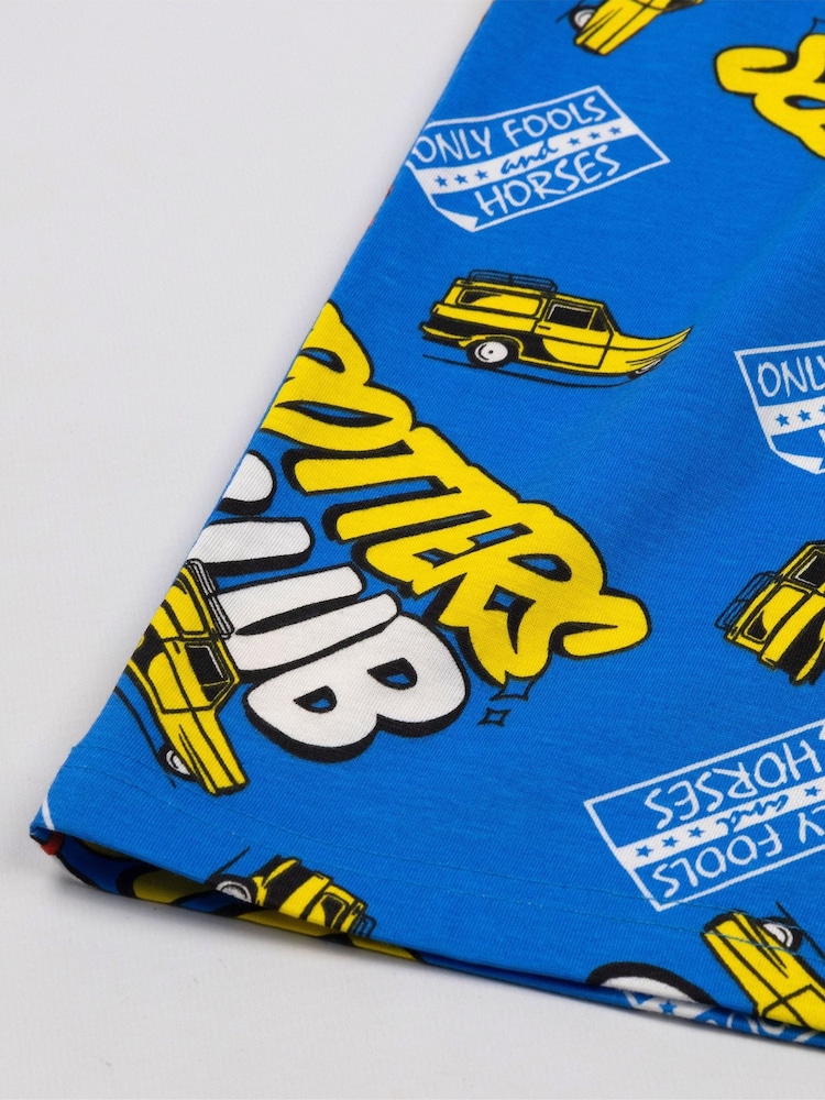 Vanilla Underground Blue Only Fools And Horses Trotters Club Short Sleeve Short Leg Pyjama Set - Image 8 of 8