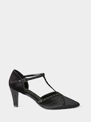 Joe Browns Black Glorious Glamour Velvet Shoes - Image 1 of 5