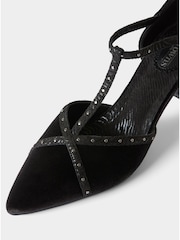 Joe Browns Black Glorious Glamour Velvet Shoes - Image 5 of 5