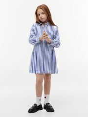 Tommy Hilfiger Blue Essential Pleated Shirt Dress - Image 1 of 5