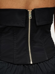 Black Zip Front Corset Top - Image 3 of 6