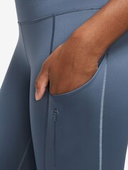 Nike Blue Go Firm-Support Mid-Rise 7/8 Leggings with Pockets - Image 3 of 4
