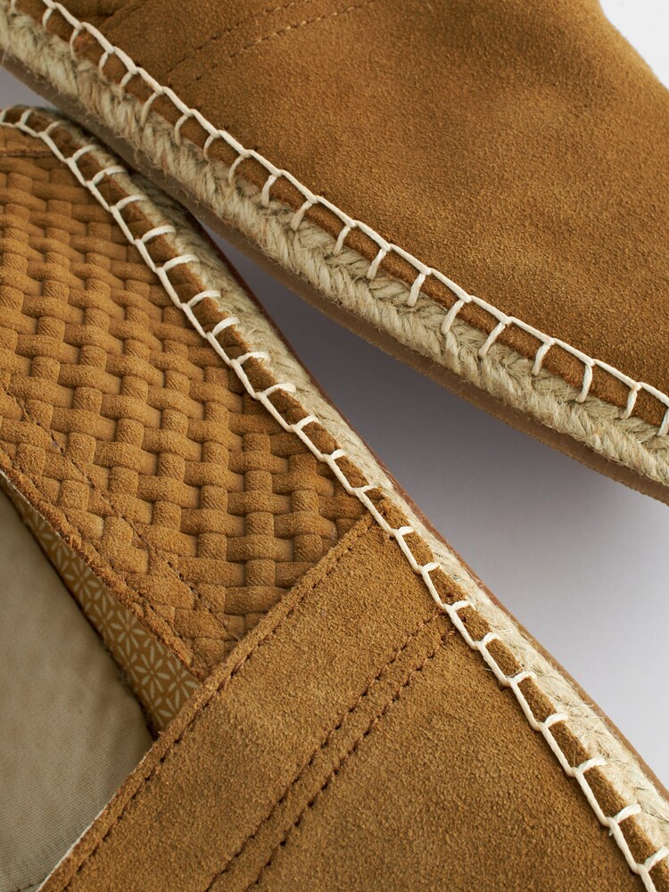 Tan Brown Suede Espadrilles - Image 6 of 6 Tan Brown Suede Espadrilles - Image 6 of 6