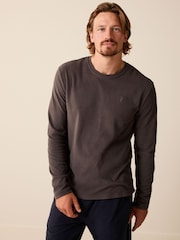 Slate Grey/Navy Blue Thermal Pyjama Set - Image 4 of 11