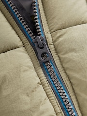 Light Khaki Borg Teddy Lined Padded Coat (3mths-7yrs) - Image 8 of 9