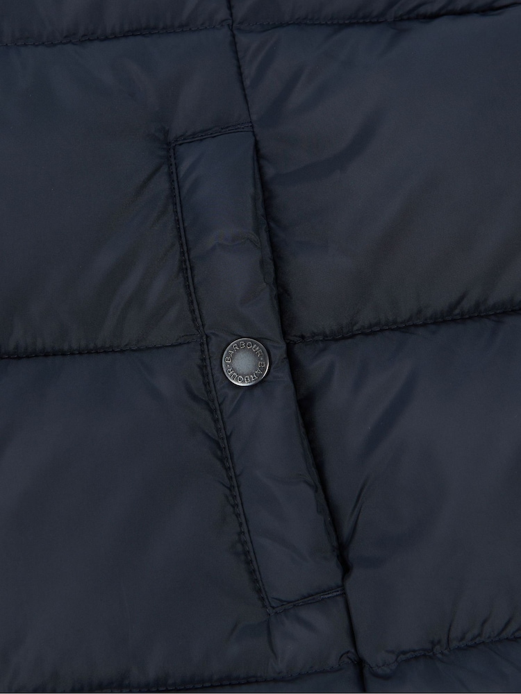 Barbour® Navy 100% Cotton Midhurst Baffle Quilt Faux Fur Trim Hood Coat - Image 11 of 11 Barbour® Navy 100% Cotton Midhurst Baffle Quilt Faux Fur Trim Hood Coat - Image 11 of 11