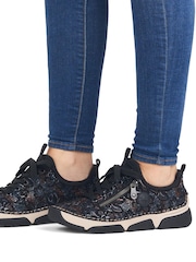 Rieker Womens Blue Elasticated Shoes - Image 10 of 10