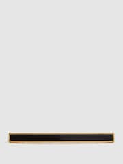Reiss Gold Ardley Stone Insert Tie Bar - Image 1 of 5